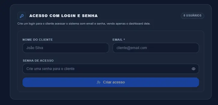 Acesso para Cliente Final